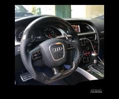 VOLANTE Sportivo Per Audi A5 8T3 Carbonio e Pelle