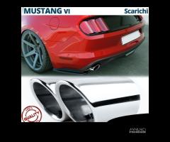 2 TERMINALI di Scarico per FORD Mustang 6 CROMATI