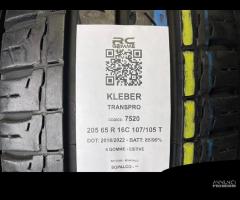 4 GOMME USATE 205/65R 16C 107/105 T KLEBER- ESTIVE - 2