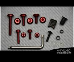 Kit Viti Universale Torx in alluminio Rosso