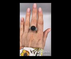 ANELLO ORO 18kt. DIAMANTI E TORMALINA INDICOLITE - 7