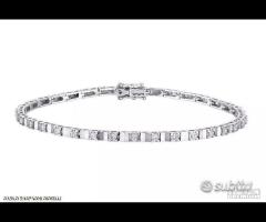 BRACCIALE TENNIS ORO 18kt. CON DIAMANTI ALTERNATI