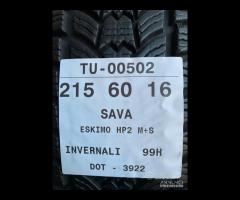 4 PNEUMATICI 215/60 R16 SAVA INVERNALI SEMINUOVE - 9