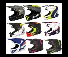 CASCO MOTO CROSS SHOT FURIOUS FLUO Tutte le taglie